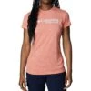 Columbia Titan Pass Graphic Tee - Womens Sunset Orange / Titanium Graphic