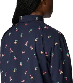 Columbia Silver Ridge Utility Patterned Long Sleeve Shirt - Womens Nocturnal / Baja Blitz -Columbia Sale Store 1692185249 2033351 466 6