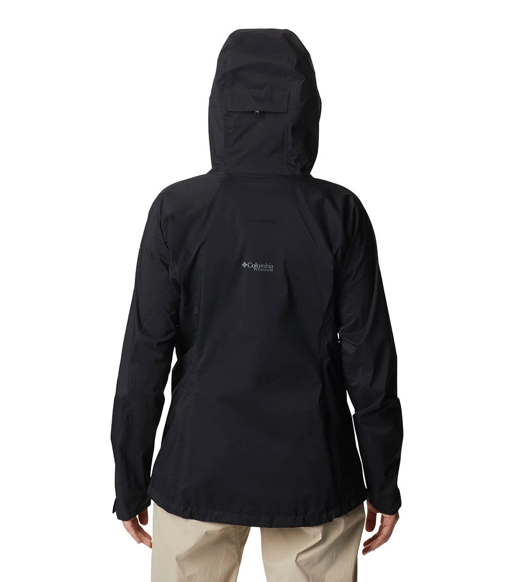 Columbia Mazama Trail Shell Rain Jacket - Womens Black 2 Columbia Mazama Trail Shell Rain Jacket - Womens Black - Image 2