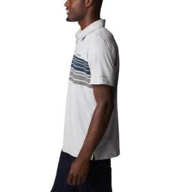 Columbia Tech Trail Novelty Polo - Mens Columbia Grey Heather Stripe -Columbia Sale Store 1692185290 2036881 039 3