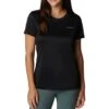 Columbia Hike Short Sleeve Crew Lightweight Shirt - Womens Black