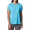 Columbia Hike Short Sleeve Crew Lightweight Shirt - Womens Atoll Heather