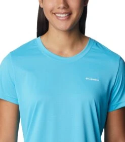 Columbia Hike Short Sleeve Crew Lightweight Shirt - Womens Atoll Heather -Columbia Sale Store 1692194395 1991551 404 4