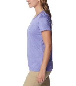 Columbia Hike Short Sleeve Crew Lightweight Shirt - Womens Purple Lotus Heather -Columbia Sale Store 1692194400 1991551 546 3