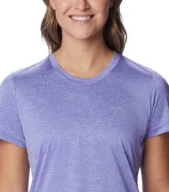 Columbia Hike Short Sleeve Crew Lightweight Shirt - Womens Purple Lotus Heather -Columbia Sale Store 1692194401 1991551 546 4