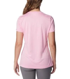 Columbia Hike Short Sleeve Crew Lightweight Shirt - Womens Wild Rose Heather -Columbia Sale Store 1692194402 1991551 679 2