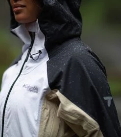 Columbia Mazama Trail Shell Rain Jacket - Womens Purple Tint / Black / Ancient Fossil -Columbia Sale Store 1692201532 2035001 569 12