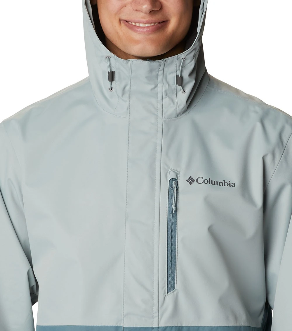 Columbia Hikebound Rain Jacket - Mens Niagara / Metal 4 Columbia Hikebound Rain Jacket - Mens Niagara / Metal - Image 4