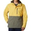 Columbia Hikebound Rain Jacket - Mens Golden Nugget / Stone Green