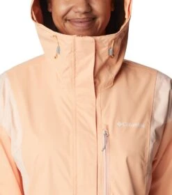 Columbia Hikebound Rain Jacket - Womens Peach / Peach Blossom -Columbia Sale Store 1693072055 1989251 812 4
