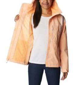 Columbia Hikebound Rain Jacket - Womens Peach / Peach Blossom -Columbia Sale Store 1693072055 1989251 812 5