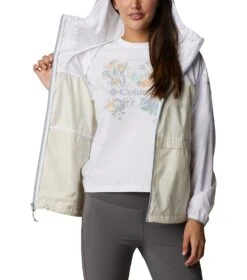 Columbia Alpine Chill Windbreaker - Womens White / Chalk / Cirrus Grey -Columbia Sale Store 1693072076 1993271 100 5