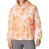 Columbia Alpine Chill Windbreaker - Womens Peach Bloomdye Print