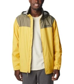 Columbia Glennaker Lake Rain Jacket - Mens Golden Nugget / Stone Green -Columbia Sale Store 1693072107 RM2015 742 9