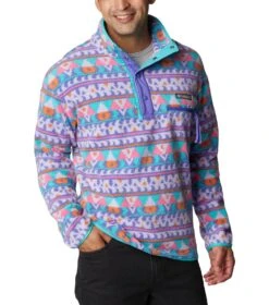 Columbia Helvetia Half Snap Retro Fleece Pullover - Mens Purple Lotus -Columbia Sale Store 1693492101 1889851 547 5