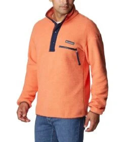 Columbia Helvetia Half Snap Retro Fleece Pullover - Mens Desert Orange -Columbia Sale Store 1693492104 1889851 849 5