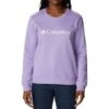Columbia Columbia Trek Graphic Crew Sweatshirt - Womens Frosted Purple / White Logo