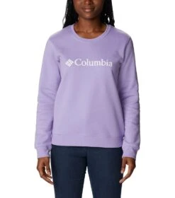 Columbia Columbia Trek Graphic Crew Sweatshirt - Womens Frosted Purple / White Logo