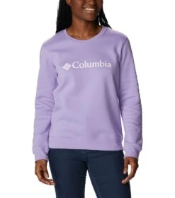 Columbia Columbia Trek Graphic Crew Sweatshirt - Womens Frosted Purple / White Logo -Columbia Sale Store 1693492112 1959861 535 5