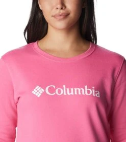 Columbia Columbia Trek Graphic Crew Sweatshirt - Womens Wild Geranium / White Logo -Columbia Sale Store 1693492114 1959861 656 4