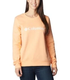 Columbia Columbia Trek Graphic Crew Sweatshirt - Womens Peach / White Logo