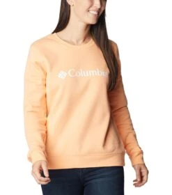 Columbia Columbia Trek Graphic Crew Sweatshirt - Womens Peach / White Logo -Columbia Sale Store 1693492118 1959861 812 5