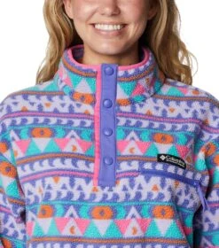 Columbia Helvetia Cropped Half Snap Pullover - Womens Purple Lotus / Camp Blanket -Columbia Sale Store 1693492125 2014561 546 4