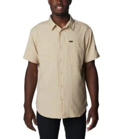 Columbia Silver Ridge Utility Lite Short Sleeve Shirt - Mens Ancient Fossil