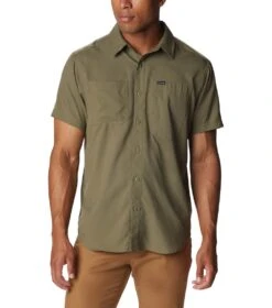 Columbia Silver Ridge Utility Lite Short Sleeve Shirt - Mens Stone Green