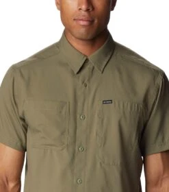 Columbia Silver Ridge Utility Lite Short Sleeve Shirt - Mens Stone Green -Columbia Sale Store 1693492131 2030721 397 4