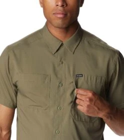 Columbia Silver Ridge Utility Lite Short Sleeve Shirt - Mens Stone Green -Columbia Sale Store 1693492132 2030721 397 6