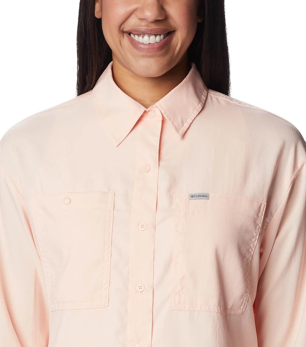 Columbia Silver Ridge Utility Long Sleeve Shirt - Womens Peach Blossom 4 Columbia Silver Ridge Utility Long Sleeve Shirt - Womens Peach Blossom - Image 4
