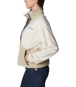 Columbia Back Bowl Full Zip Fleece Jacket - Womens Chalk Ancient Fossil -Columbia Sale Store 1694013476 2001291 191 3