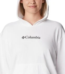 Columbia Logo III French Terry Hd - Womens White / Black Logo -Columbia Sale Store 1694013517 2032871 100 4