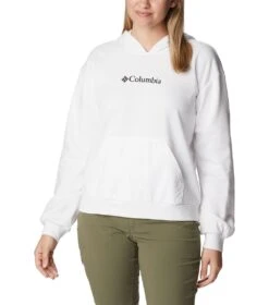 Columbia Logo III French Terry Hd - Womens White / Black Logo -Columbia Sale Store 1694013518 2032871 100 5