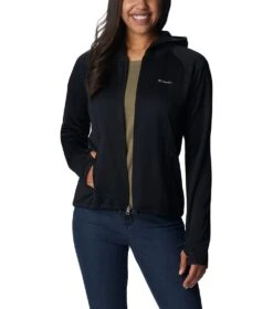 Columbia Boundless Trek Grid Fleece Jacket - Womens Black Heather -Columbia Sale Store 1694013568 2033651 010 8