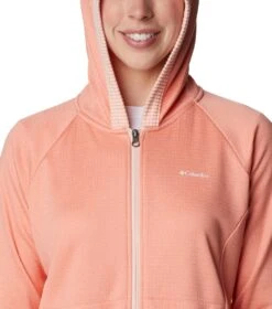 Columbia Boundless Trek Grid Fleece Jacket - Womens Summer Peach -Columbia Sale Store 1694013572 2033651 828 4