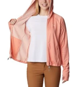 Columbia Boundless Trek Grid Fleece Jacket - Womens Summer Peach -Columbia Sale Store 1694013573 2033651 828 5