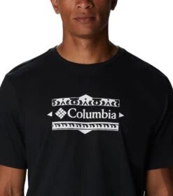 Columbia Explorers Canyon Back T-Shirt - Mens Black / White Border -Columbia Sale Store 1694013586 2036451 010 4
