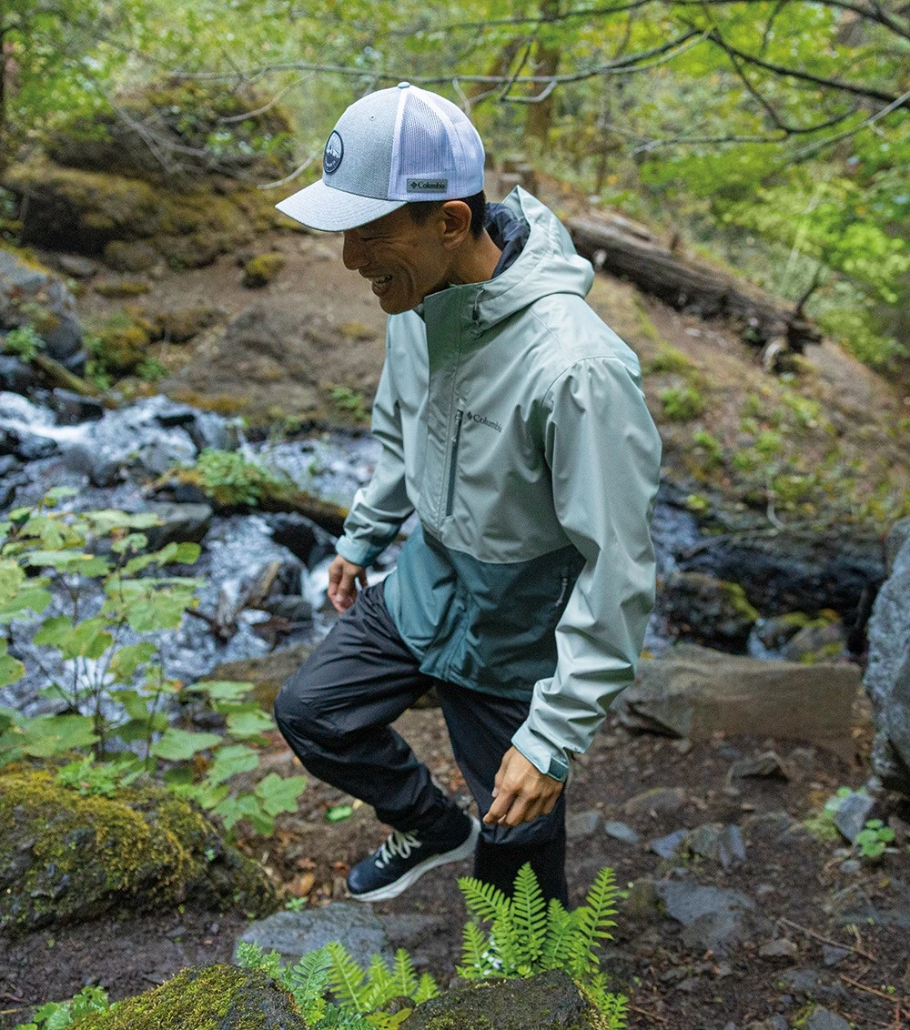 Columbia Hikebound Rain Jacket - Mens Niagara / Metal 7 Columbia Hikebound Rain Jacket - Mens Niagara / Metal - Image 7