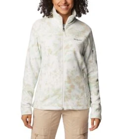 Columbia Fast Trek Printed Fleece Jacket - Womens White Flurries