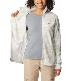 Columbia Fast Trek Printed Fleece Jacket - Womens White Flurries -Columbia Sale Store 1695227420 EL1012 105 5