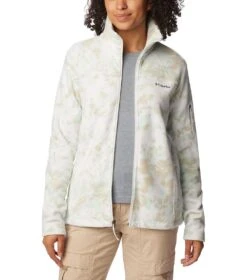 Columbia Fast Trek Printed Fleece Jacket - Womens White Flurries -Columbia Sale Store 1695227422 EL1012 105 7