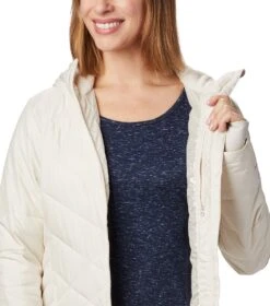 Columbia Heavenly Long Hooded Jacket - Womens Chalk -Columbia Sale Store 1738161 191 4